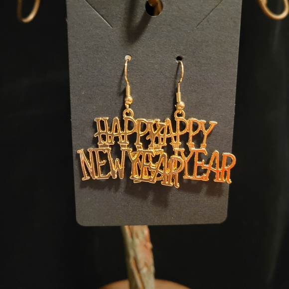 2/$20 Happy New Year Dangle Earrings - Picture 1 of 4